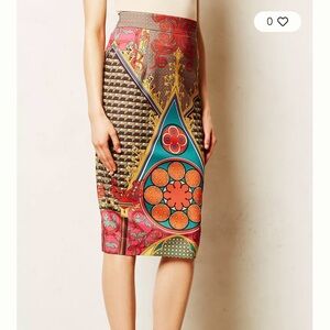 Multicolor Geometric Print Skirt